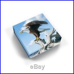 2014 $100 CANADA Bald Eagle, FINE. 9999 SILVER COIN (OGP/COA)