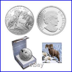 2014 $100 Canada Bighorn Sheep, Fine. 9999 Silver Coin (ogp/coa)