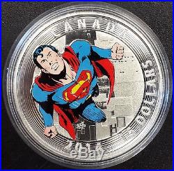 2014 $15.00 Fine Silver Coin from Canada! SUPERMAN #419 Action Comics! Box & COA