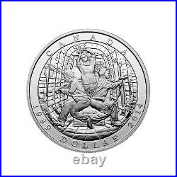 2014 Canada $1 75th Anniversary of the Declaration of WWII Fine Silver Coin