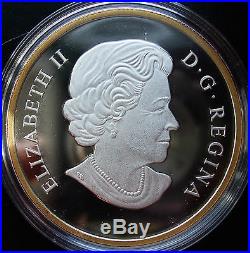 2014 Canada 1 oz Fine Silver $20 Coin Gold Accents Perched Bald Eagle