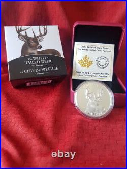 2014 Canada 1 oz. Fine Silver 4-Coin Series The White-Tailed Deer
