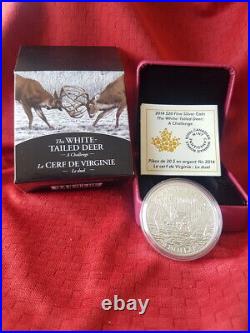 2014 Canada 1 oz. Fine Silver 4-Coin Series The White-Tailed Deer