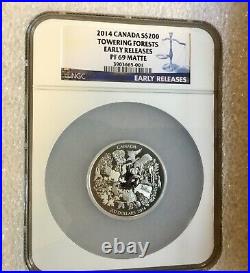 2014 Canada $200 Towering Forest 2 Oz Silver Coin NGC PF69 Early Releases
