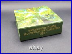 2014 Canada $200 for $200 2 oz Fine Silver Coin Towering Forests With Box
