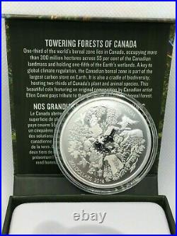 2014 Canada $200 for $200 2oz Fine Silver Coin Towering Forests