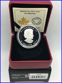 2014 Canada $5 1oz Fine Silver Coin Five Blessings