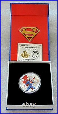 2014 Canada 9999 silver $20 dollars coin Iconic Superman book covers color