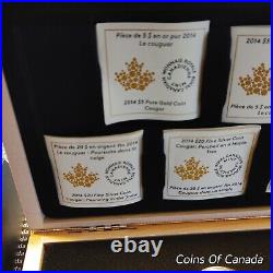 2014 Canada Cougar Gold Platinum Silver 5 Coin Special Ed. Set #coinsofcanada
