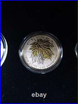 2014 Canada Fine Silver Maple Leaf Fractional Coin Set