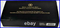 2014 Canada Maple Leaf Fractional Set Gold Plated. 9999 Silver 5-Coin Box & COA