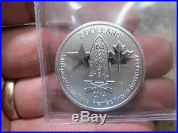 2014 Canada Silver Us Special Forces 2 Dollar Coins 1/2 Ounce Original Tube O 20