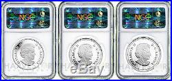 2014 Canada Superman 3-coin Silver Set Ngc Pf69 First Releases Only 14 Exist