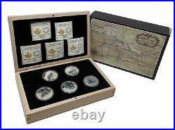 2015 1oz Fine Silver Blue Enamel $20 5-Coin Great Lakes Set #41-03