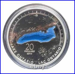 2015 1oz Fine Silver Blue Enamel $20 5-Coin Great Lakes Set #41-03