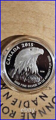 2015 Bald Eagle Fractional Proof 9999 Silver 4 Coin Set $2, $3, $4, $5 Coa