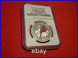 2015 CANADA $10 Colorful Songbirds Cardinal Fine Silver Coin NGC PF 70 UC