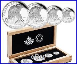 2015 CANADA BALD EAGLE 4 COIN Silver Fractional Set Silver 9999 GEM MINT