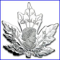2015 Canada 1 oz Silver $20 Proof Maple Leaf Shaped Coin Brand NEW