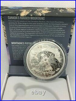 2015 Canada $200 for $200 2oz Fine Silver Coin Canada's Rugged Mountains