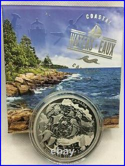 2015 Canada $200 for $200 2oz Fine Silver Coin Coastal Waters