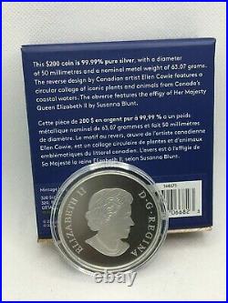 2015 Canada $200 for $200 2oz Fine Silver Coin Coastal Waters