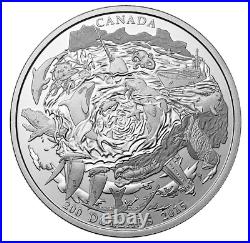 2015 Canada $200 for $200 Fine Silver Coastal Waters Coin. 9999 2oz