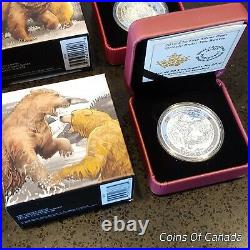 2015 Canada $20 Full 4 Coin Silver Set Grizzly Bear Series #coinsofcanada