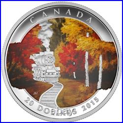 2015 Canada Autumn Express Pure Silver 99.99% $20 Coin Mint Set UNC