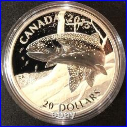 2015 Canada Silver 4 Coin North American SportFish Trout Walleye Bass Pike