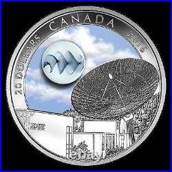 2016 1oz Pure Silver Coin $20 The Universe Glow-in-the-Dark Glass with Silver