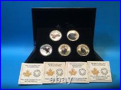 2016 2017 Canada $20 Fine Silver Majestic Animals Series 5 Coin Set