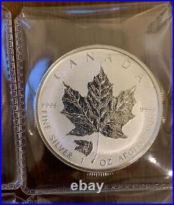 2016-2017 Maple Leaf Wolf Bear Cougar Moose Privy 1oz. 9999 Silver coins Canada