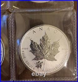 2016-2017 Maple Leaf Wolf Bear Cougar Moose Privy 1oz. 9999 Silver coins Canada