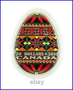 2016 $20 Fine Silver Coin Traditional Ukrainian Pysanka Birthdate Serial #
