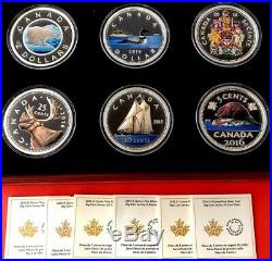 2016 Big Coin Canada Coloured Set. 9999 Fine Silver Complete Set as Minted
