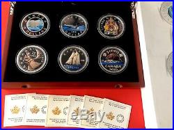 2016 Big Coin Canada Coloured Set. 9999 Fine Silver Complete Set as Minted