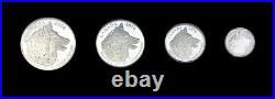 2016 CANADA Fine Silver FRACTIONAL 4-Coin Set THE WOLF