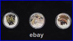 2016 Canada $10 Fine Silver Coin Day of The Dinosaurs 3 Coin Set
