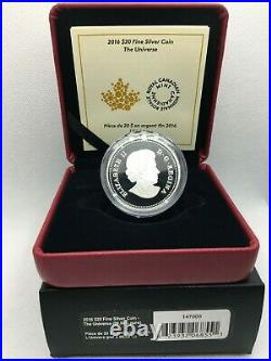 2016 Canada $20 Fine Silver Coin The Universe with Borosilicate Glass