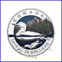 2016 Canada $20 Geometry In Art (The Loon) 99.99% Fine Silver Coin