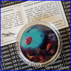 2016 Canada $30 Illuminated Underwater Reef Fine Silver Coin #coinsofcanada