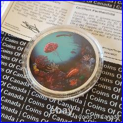 2016 Canada $30 Illuminated Underwater Reef Fine Silver Coin #coinsofcanada