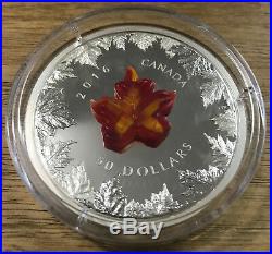 2016 Canada 5 oz Silver $50 Murano Maple Leaf Autumn Radiance / Each Coin Unique
