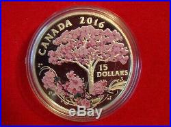 2016 Canada Fine Silver Coloured Coin Celebration of Spring Cherry Blossoms
