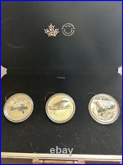 2016 Canada aircraft of the First World War WW1 3 coins set with metal case