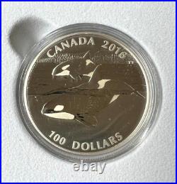 2016 Canadian $100 Fine Silver Coin The Orca (1727)