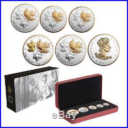 2016 Canadian Silver Maple Leaf Fractional Coin Set A Historic Reign