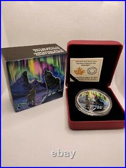 2016 Northern Lights Moonlight Wolf $30 2OZ Pure Silver Coin Canada