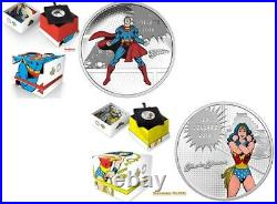 2016 Silver DC Comics Originals Superman & Wonder Woman Coin Set